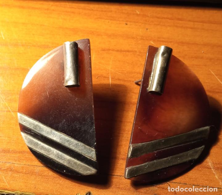 Schmuck: Pendientes el n&aacute;car y plata