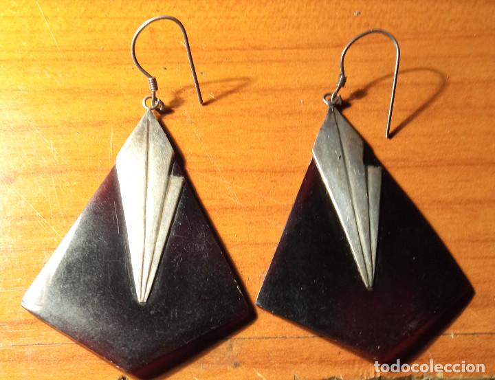 Schmuck: Pendientes el n&aacute;car y plata