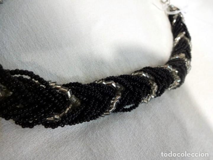 Joyeria: gargantilla en cuentas negras entrelazadas. REF-8364 - Foto 3