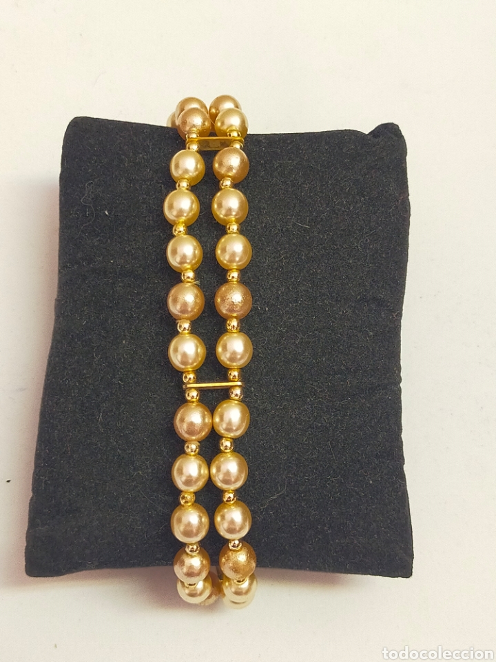 Joyeria: PULSERA SE METAL DORADO Y SIMIL PERLAS. - Foto 3