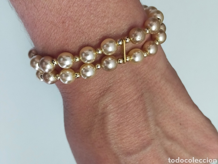 Joyeria: PULSERA SE METAL DORADO Y SIMIL PERLAS. - Foto 5