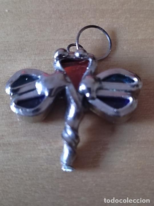 Joaillerie: LIB&Eacute;LULA METAL CRISTAL AZUL CELESTE NARANJA FANTASIA 2, CM APX ALTO COLGANTE RAREZA PRECIOSO DISE&Ntilde;O