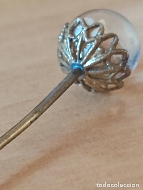 Joaillerie: BROCHE ALFILER BOLA CRISTAL SOBRE AGUJA BONITA COMPOSICION ANTIGUA 7CM LARGO