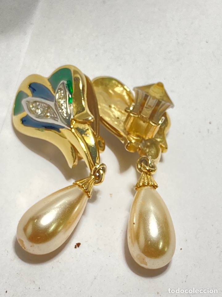 Joyeria: Pendientes esmaltados perla - Foto 1