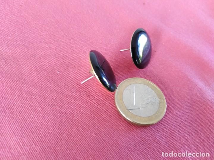Joyeria: pendientes con forma de boton negro - Foto 3