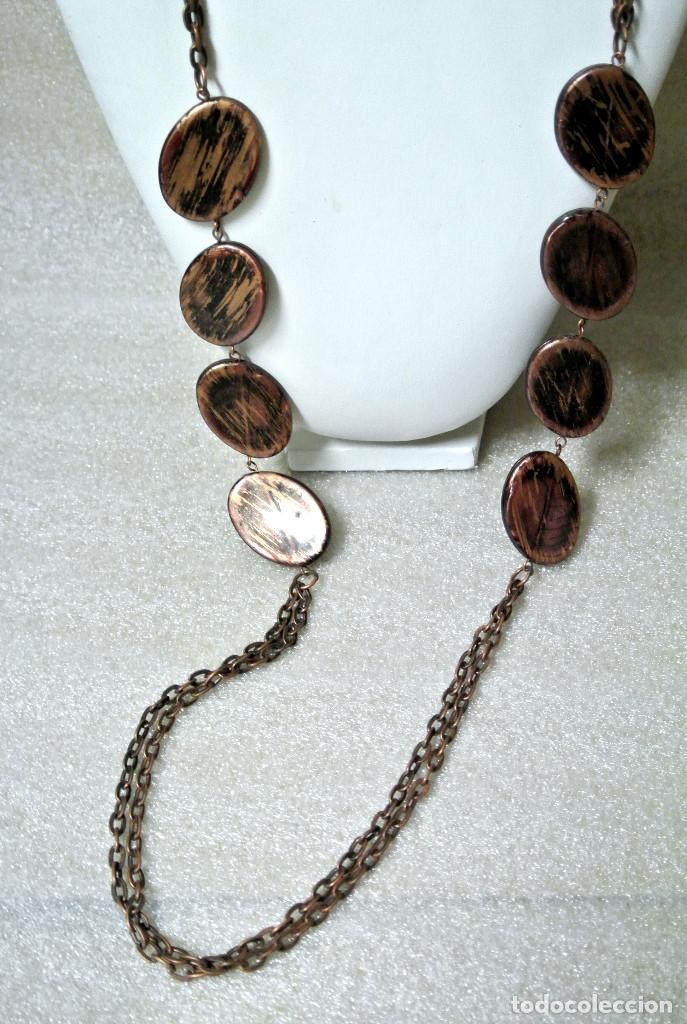 Joyeria: Collar largo color cobrizo, A&ntilde;o 2000, Nuevo - Foto 2