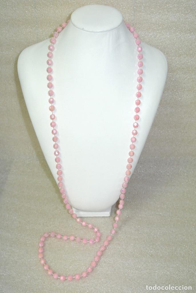 Joyeria: Collar largo facetado color rosa, antial&eacute;rgico, A&ntilde;o 2000, Nuevo - Foto 1