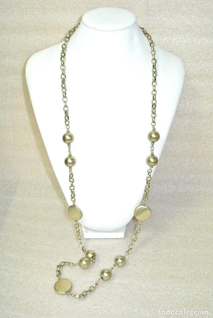 Joyeria: Collar largo color oro satinado, A&ntilde;o 2000, Nuevo - Foto 1