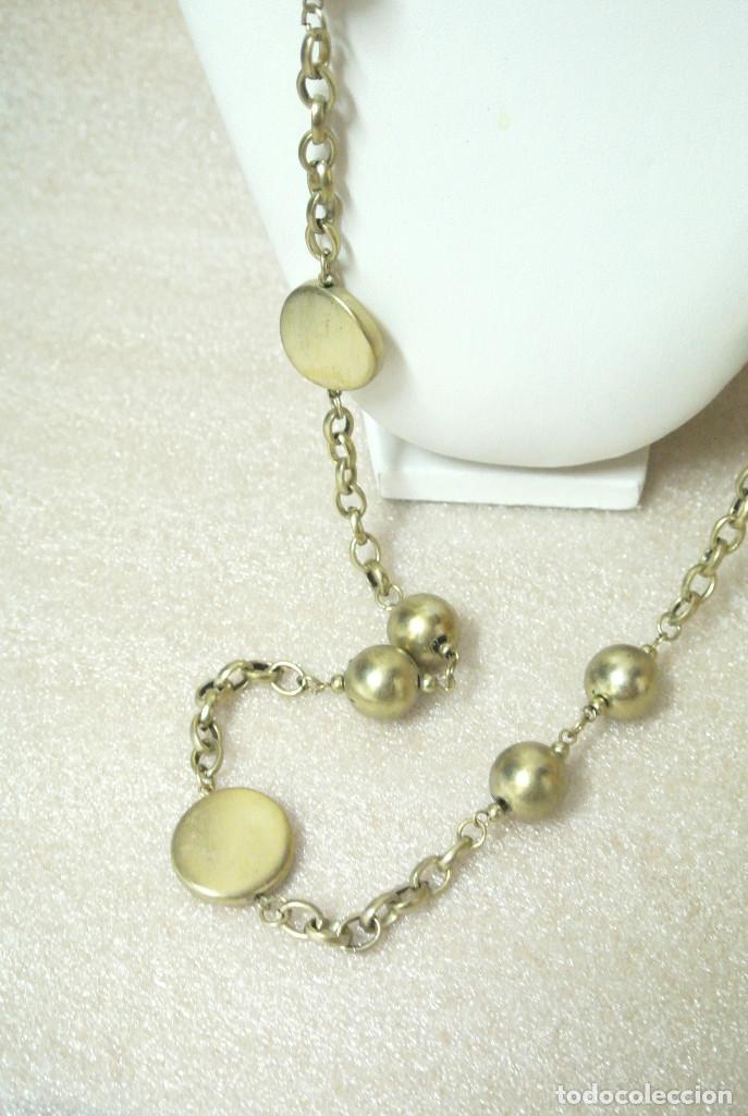 Joyeria: Collar largo color oro satinado, A&ntilde;o 2000, Nuevo - Foto 2