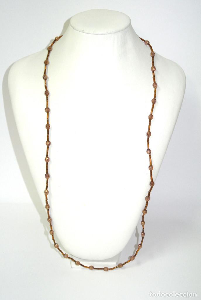 Joyeria: Collar de cristal color marr&oacute;n, A&ntilde;o 2000, Nuevo - Foto 1