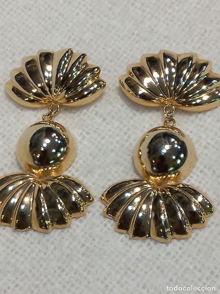 Joyeria: PENDIENTES (DOS ABANICOS-ESFERA) oro brillo - Foto 1