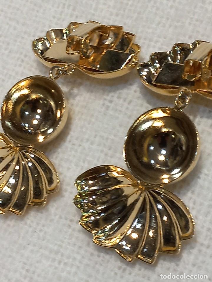 Joyeria: PENDIENTES (DOS ABANICOS-ESFERA) oro brillo - Foto 4