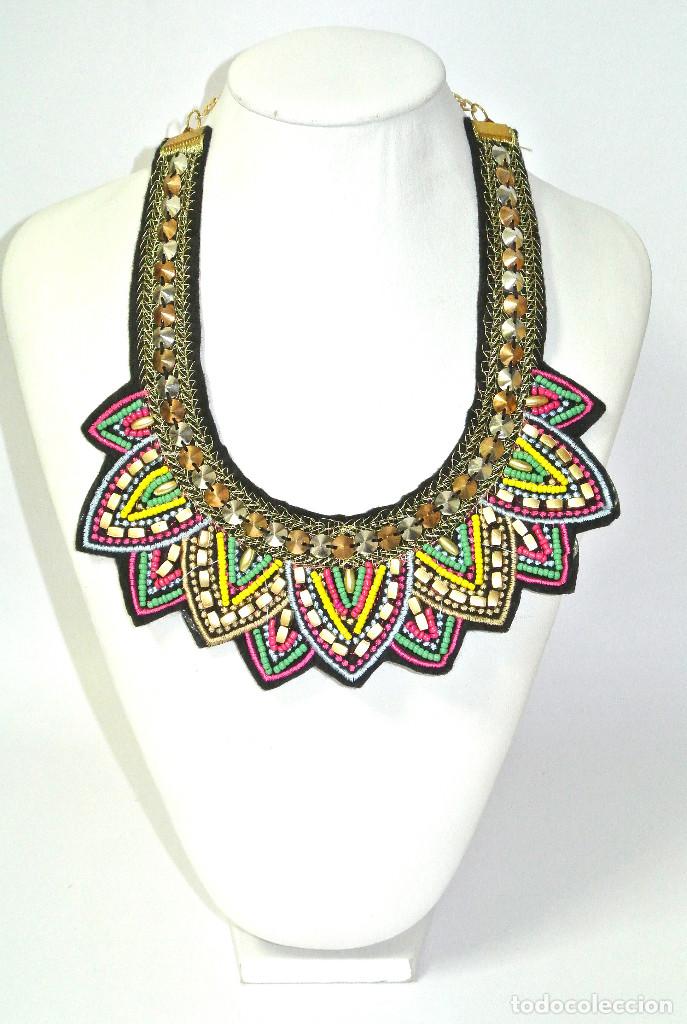 Joyeria: Collar bohemio corto multicolor, A&ntilde;o 2000, Nuevo - Foto 1