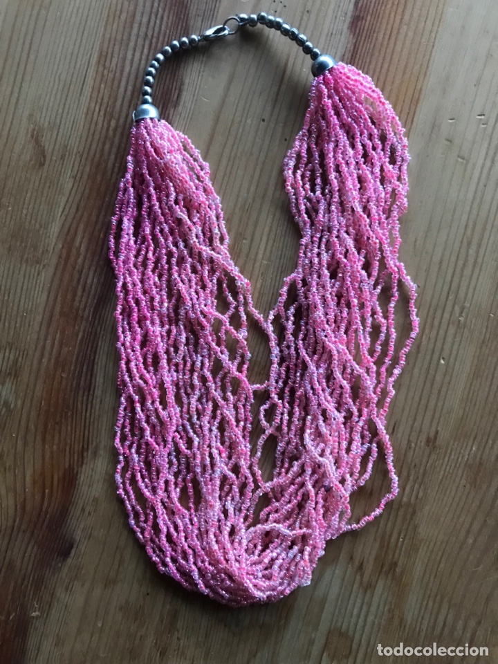 Joyeria: Collar de mostacillas de Cristal rosa - Foto 2