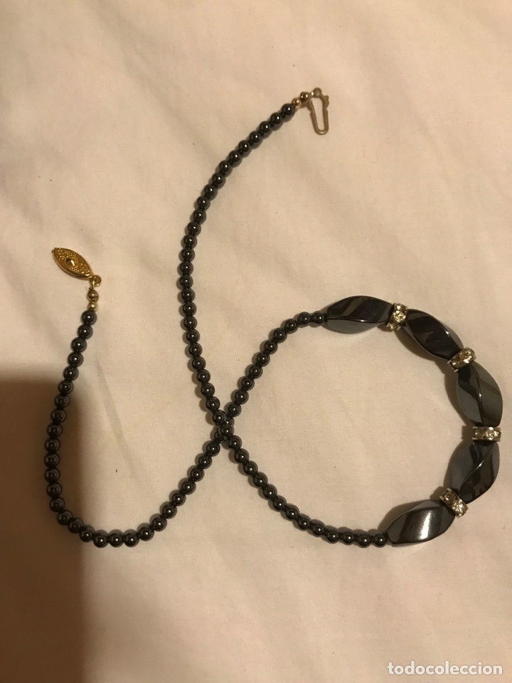 Joyeria: Collar gargantilla de hematita y circonitas - Foto 2