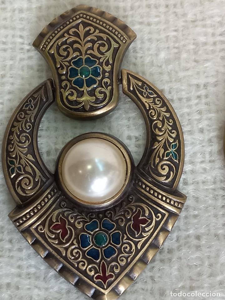 Joyeria: PENDIENTES-ISABELINOS (arilla ojival) esmaltes-perla - Foto 2