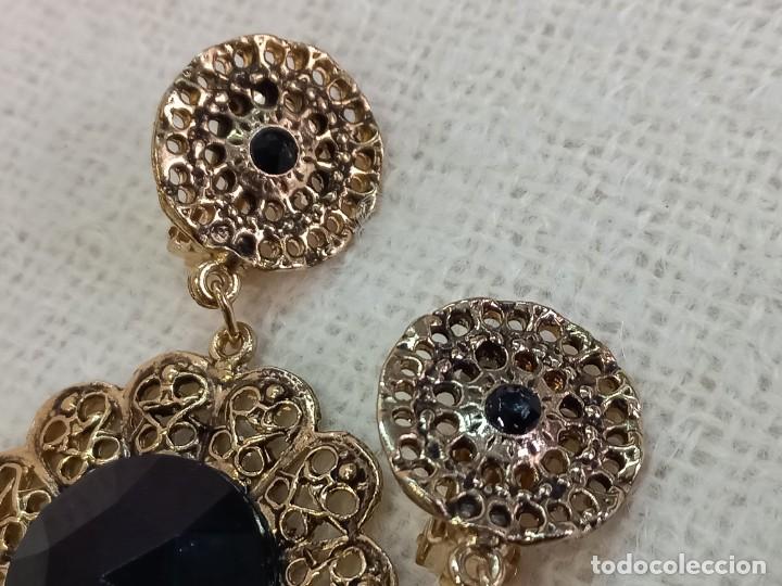 Joyeria: PENDIENTES-ISABELINOS largos (ROSET&Oacute;N) negro - Foto 3