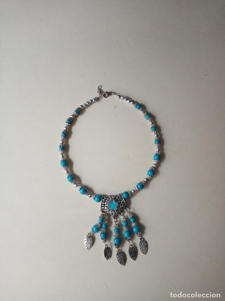 Joyeria: Collar plateado de cuentas azules - Foto 1