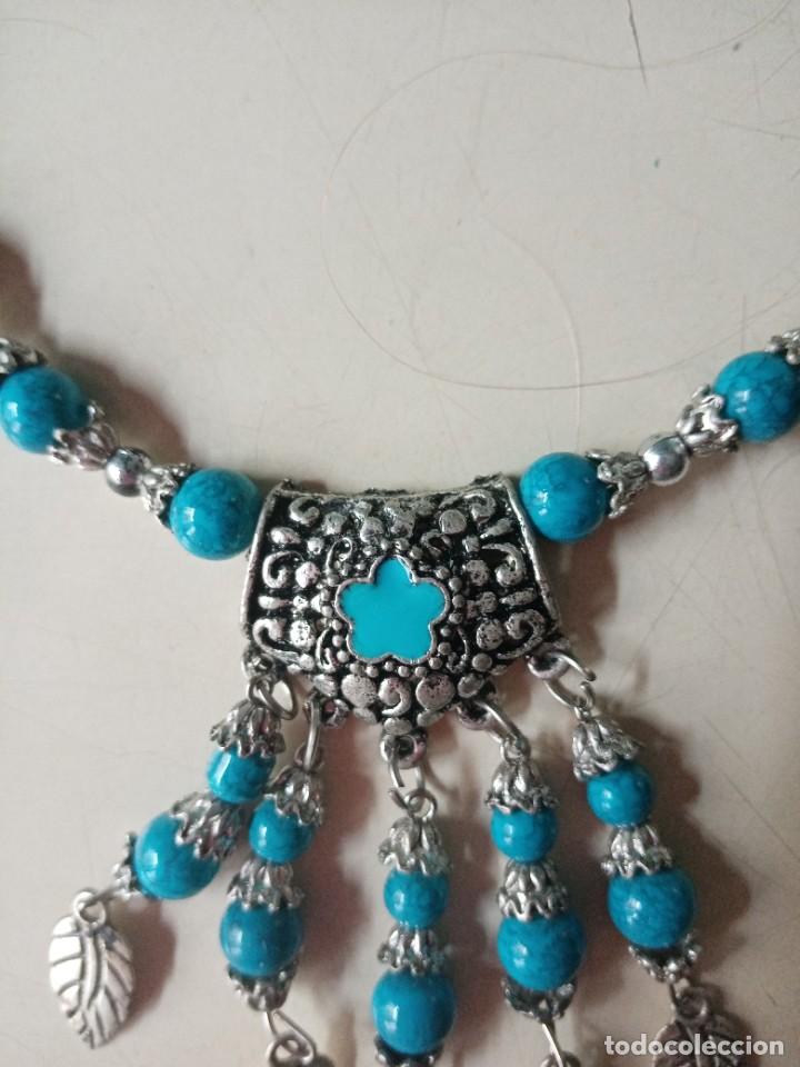 Joyeria: Collar plateado de cuentas azules - Foto 2