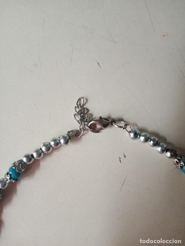 Joyeria: Collar plateado de cuentas azules - Foto 3