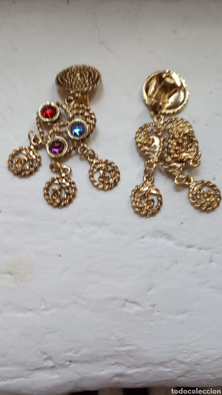 Joyeria: Pendientes antiguos largos colores - Foto 2