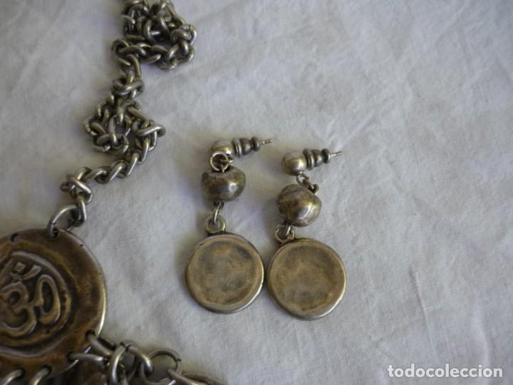 Joyeria: Collar met&aacute;lico de la marca Sin Receta + pendientes - Foto 5