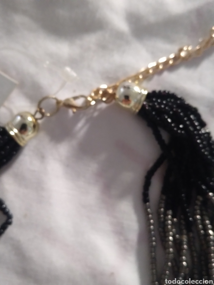 Joyeria: collar cuentas, en negro y amarillo-dorado - Foto 1