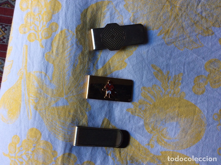 Joyeria: Lote tres pinzas para billetes - Foto 1