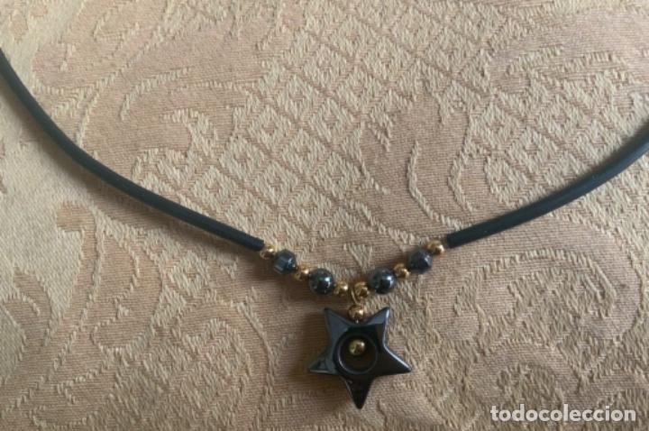 Joyeria: COLLAR GARGANTILLA CAUCHO Y HEMATITES - Foto 3