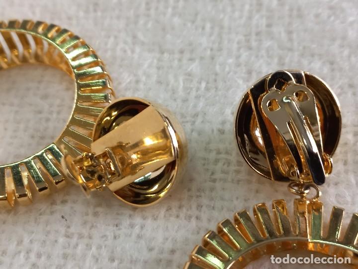 Joyeria: PENDIENTES-LARGOS (ARILLA DENTADA-CALADA) dorada - Foto 7