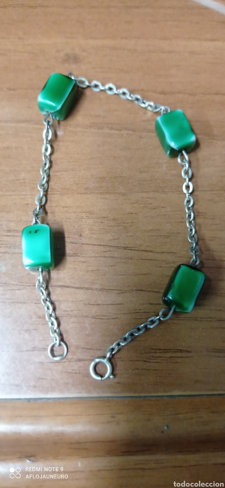 Joyeria: Pulsera vintage con adornos en verde - Foto 1