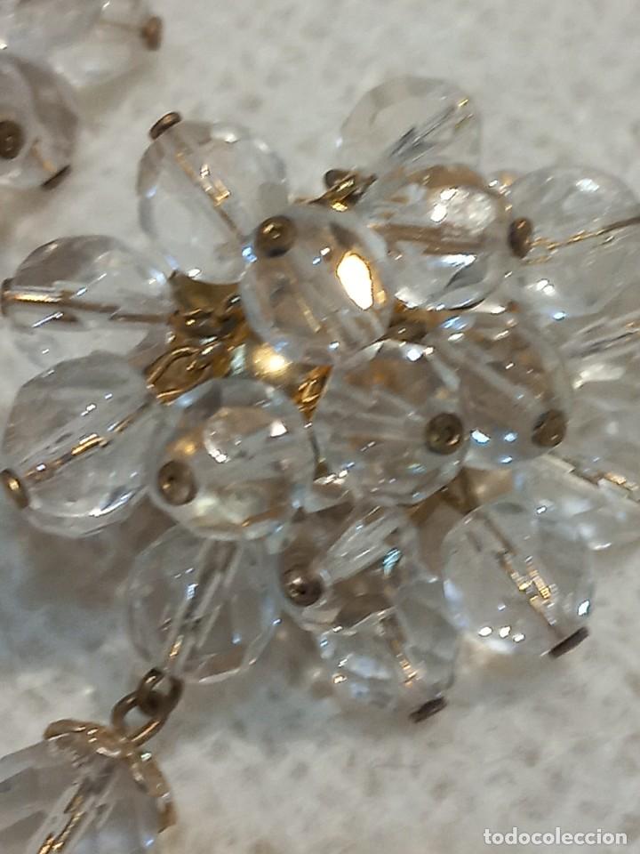 Joyeria: PENDIENTES (CRISTAL DE ROCA) bot&oacute;n pi&ntilde;a-tres bolas - Foto 3