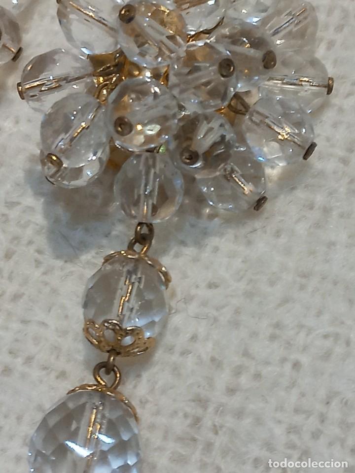 Joyeria: PENDIENTES (CRISTAL DE ROCA) bot&oacute;n pi&ntilde;a-tres bolas - Foto 4