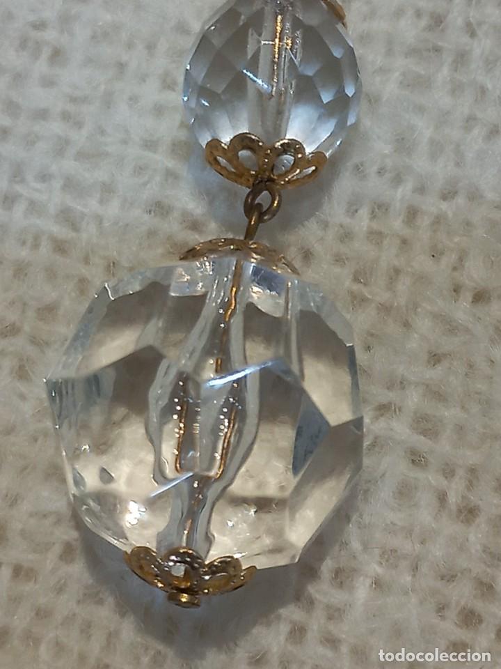 Joyeria: PENDIENTES (CRISTAL DE ROCA) bot&oacute;n pi&ntilde;a-tres bolas - Foto 7