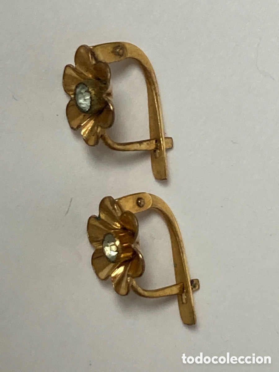 Joyeria: Pendientes vintage chapados - Foto 3