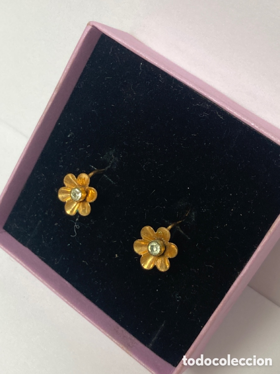 Joyeria: Pendientes vintage chapados - Foto 5
