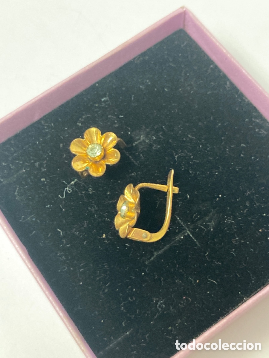 Joyeria: Pendientes vintage chapados - Foto 6