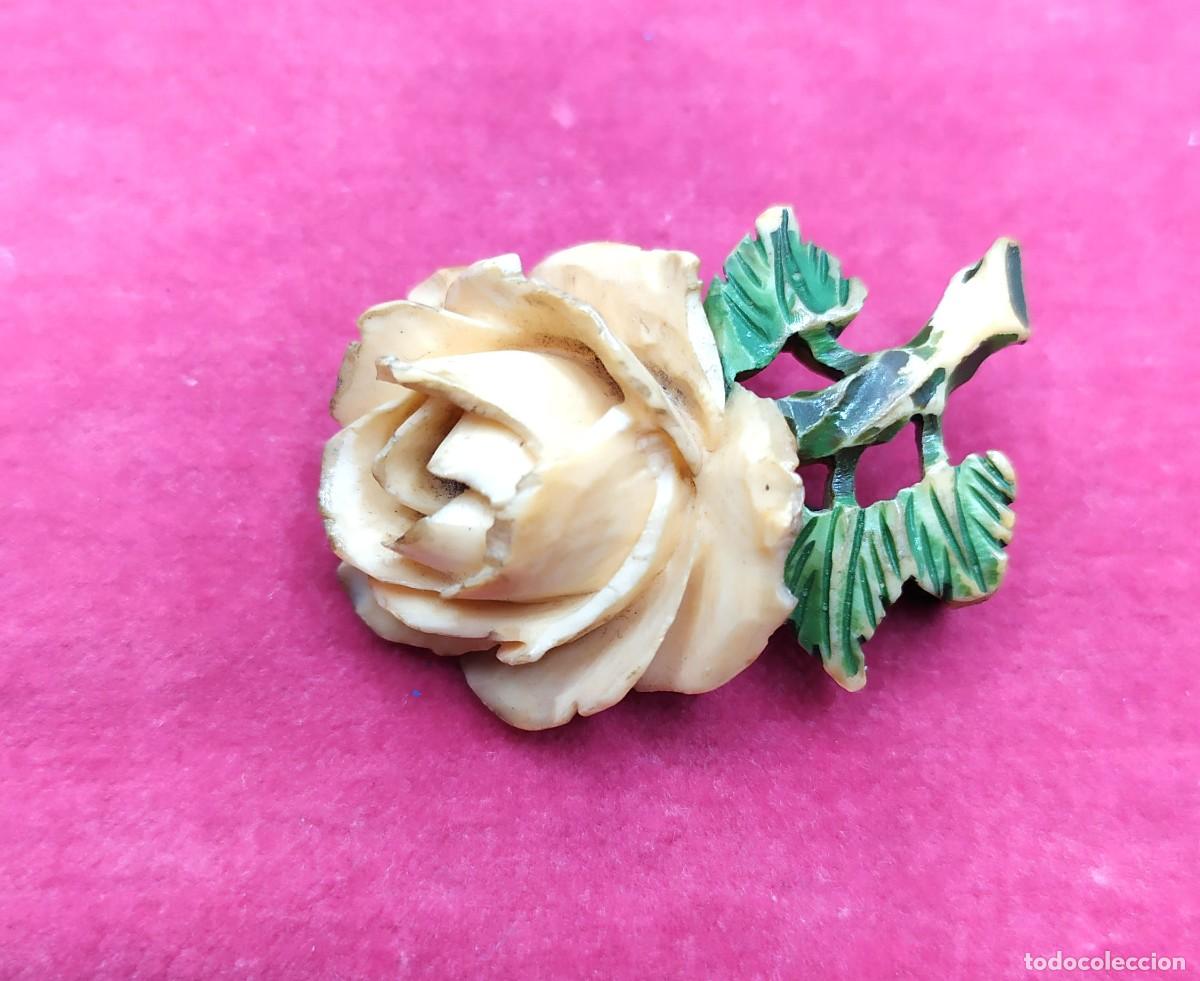 Joyeria: BROCHE DE BAQUELITA EN FORMA DE ROSA - Foto 2