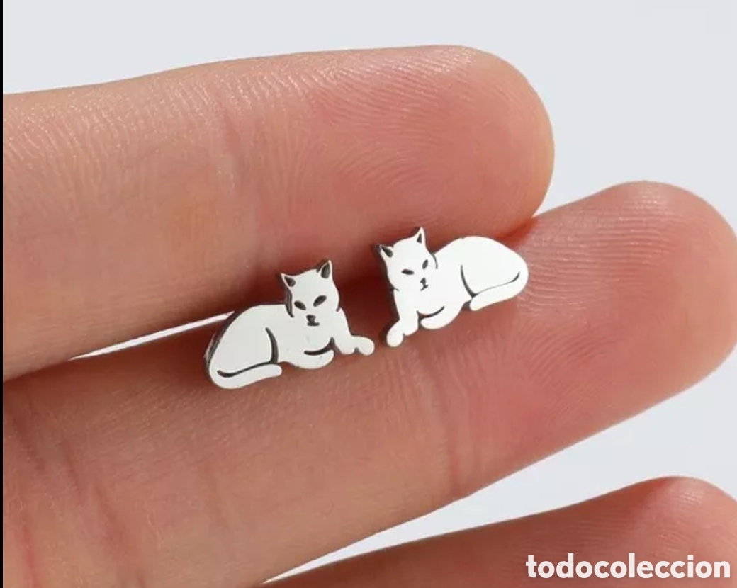Joyeria: Pendientes Gatos de acero inoxidable ENV&Iacute;O GRATIS!! - Foto 1