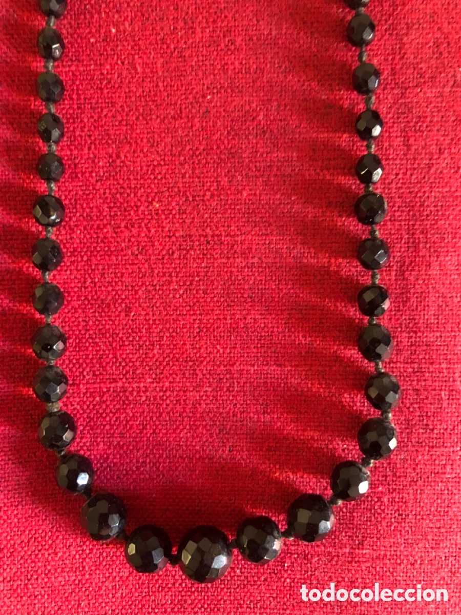Joalharia: Collar vintage bisuter&iacute;a a&ntilde;os 50 bolas de azabache