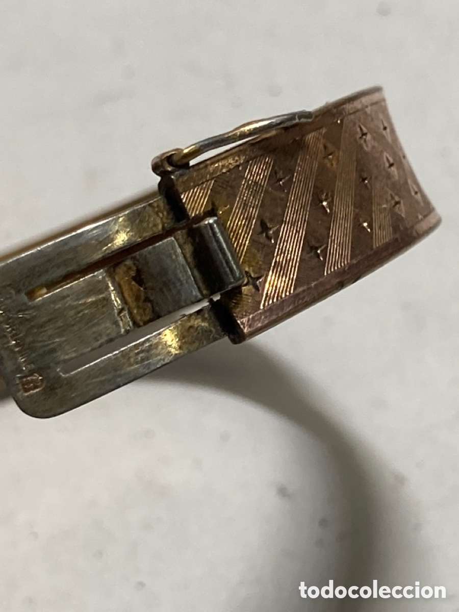 Joyeria: Pulsera ca&ntilde;a antigua chapada oro - Foto 4