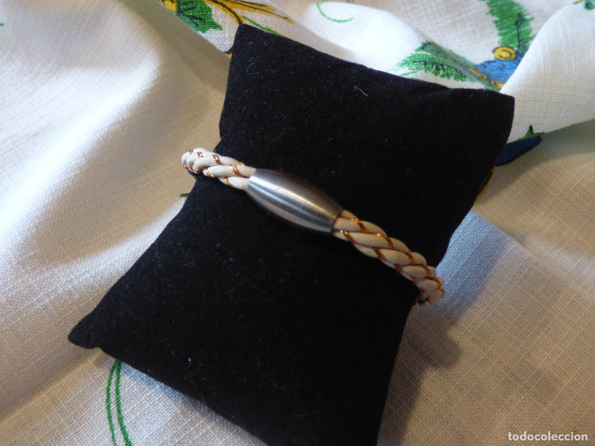 Joyeria: Pulsera de piel y acero - Foto 2