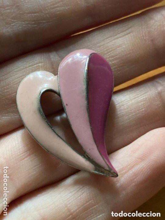 Joyeria: BROCHE CORAZ&Oacute;N ROSA ESMALTADO CRAFT - Foto 1