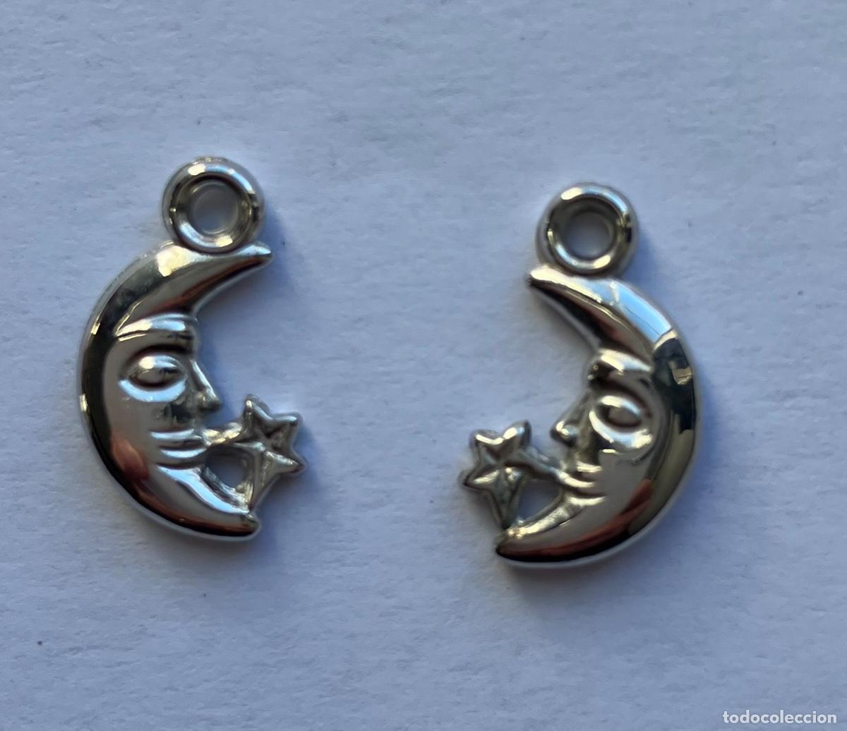 Gioielleria: Lote 20 colgantes plateados luna+estrella. Abalorio colgante. Bisuteria.