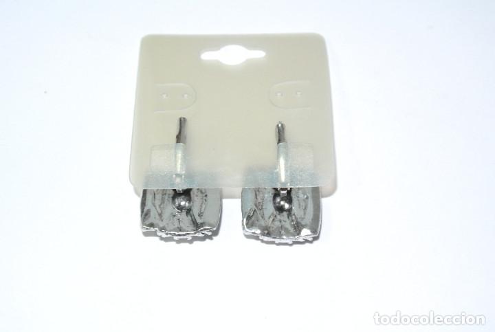 Joyeria: Pendientes color plata con strass, A&ntilde;o 2000, Nuevos - Foto 2
