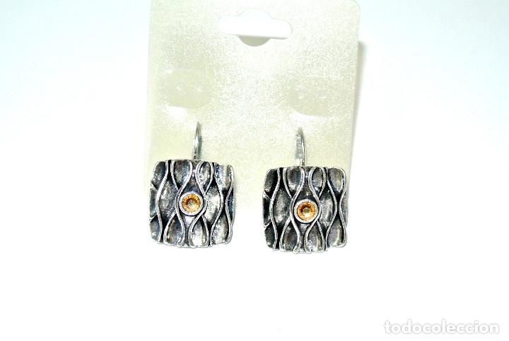 Joyeria: Pendientes color plata con strass, A&ntilde;o 2000, Nuevos - Foto 1