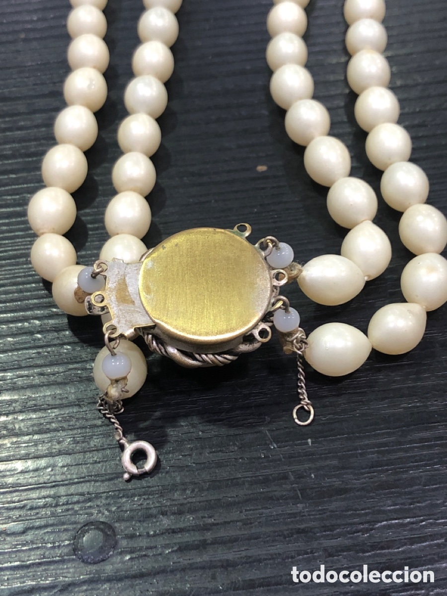 Joyeria: Antigua gargantilla de perlas (L15) - Foto 3