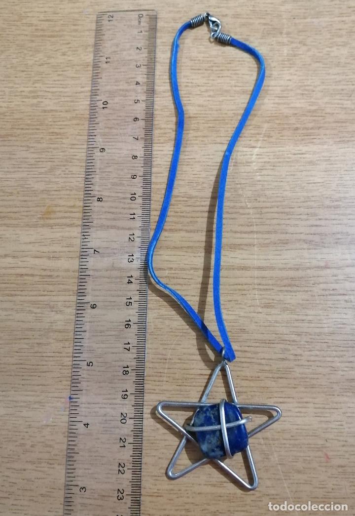 Joyeria: COLGANTE, COLLAR CON LAPISLAZULI, FORMA DE ESTRELLA. - Foto 3