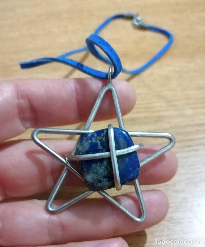 Joyeria: COLGANTE, COLLAR CON LAPISLAZULI, FORMA DE ESTRELLA. - Foto 5
