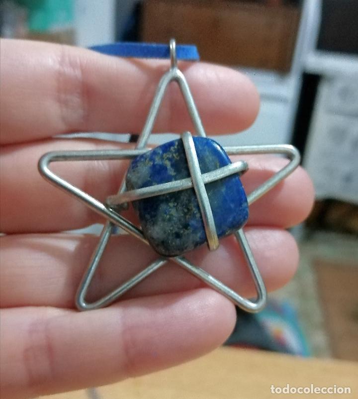 Joyeria: COLGANTE, COLLAR CON LAPISLAZULI, FORMA DE ESTRELLA. - Foto 6